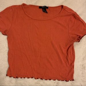 Orange Lettuce Trim tee